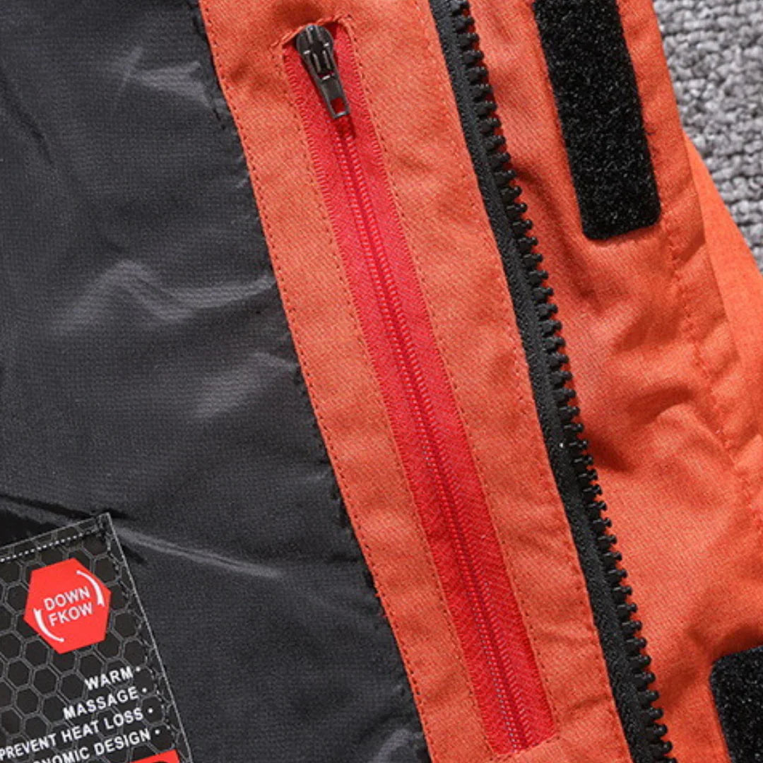 Heren winterjas met verlengde zoom