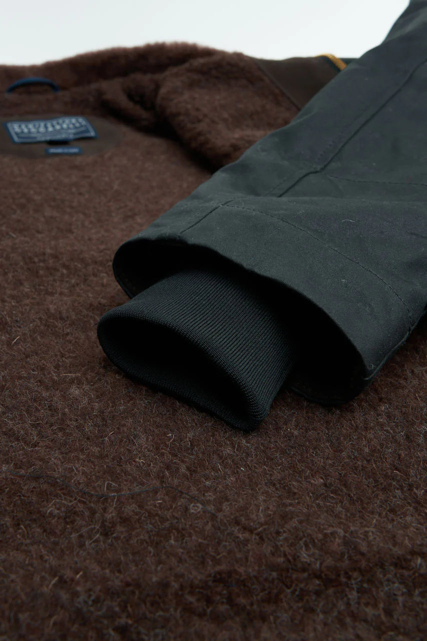 Heren dekjack met windflap en textuurrand